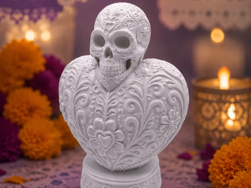 Calavera Corazón, Heart Skull,