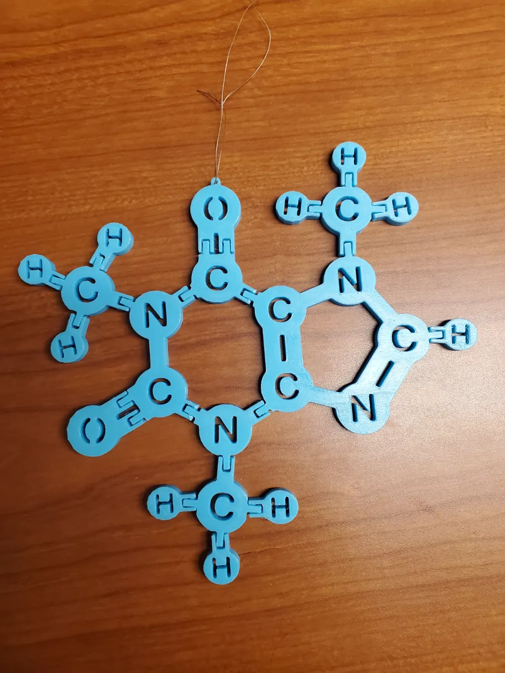 Flexi-Molecule Caffeine (C8H10N4O2) - Free 3D Print Model - MakerWorld