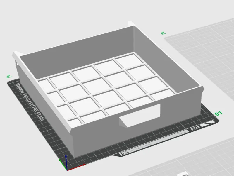Under Desk Drawer with 5x5 Gridfinity Grid