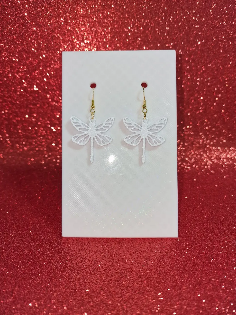 Dragonfly earrings view 2