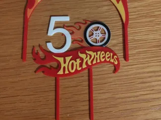 Hotwheels cake topper with age 3 - 9