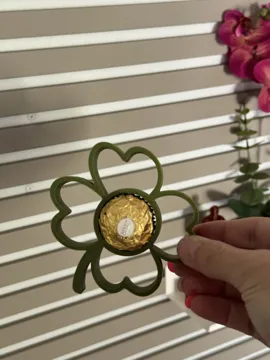 Modelo para impresión 3D: Glücks-Kleeblatt mit Ferrero Rocher-Halter — vista de referencia 4