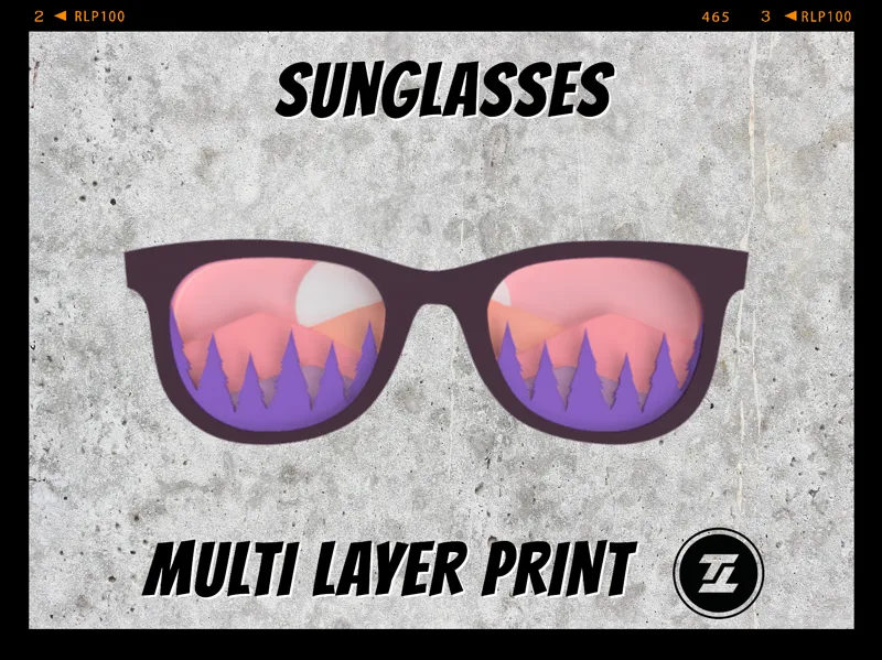 Sunglasses - Multi layer print