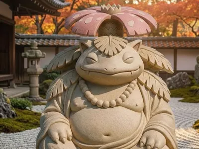 Buddhasaur -  Buddha Venusaur (Zen Pokémon)