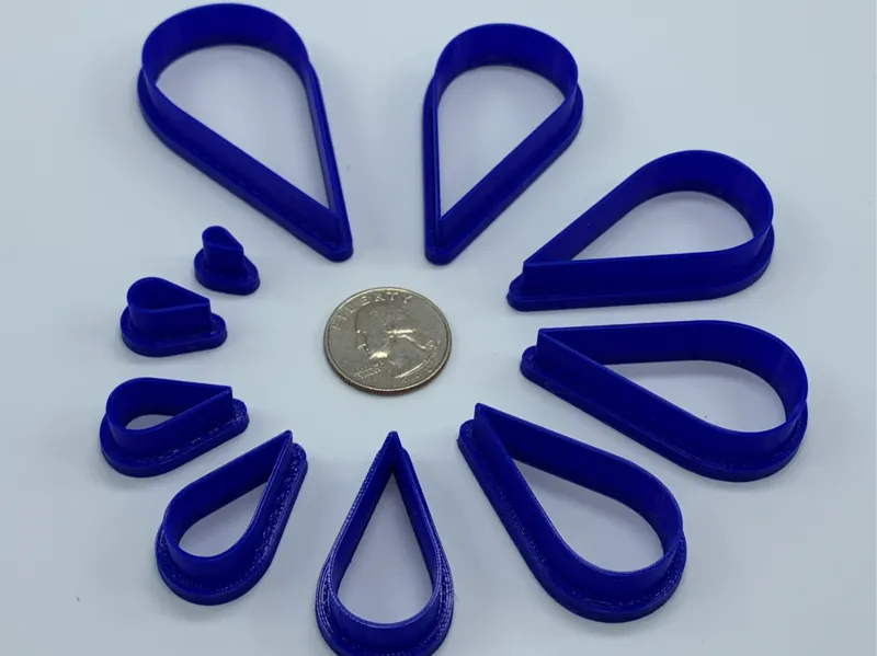 60 mm teardrop shape cookie clay fondant cutter