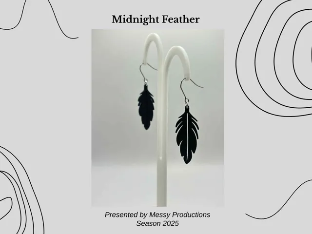 Black Feather Earrings