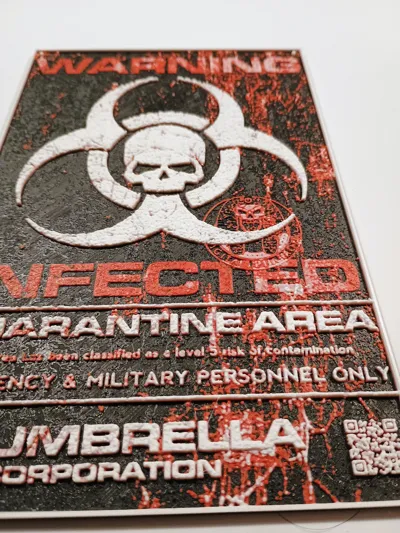Umbrella corporation warning sign by Brammerdk - MakerWorld
