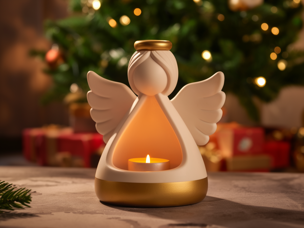 Angel LED Tealight Holder – Christmas Decor - 1