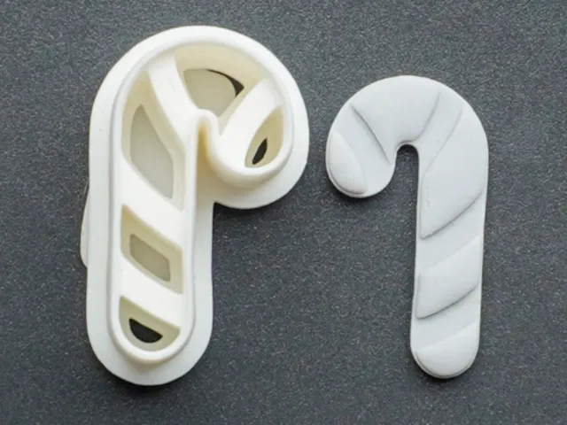 Candy Cane Polymer Clay Cutter Earrings Necklace