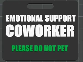 Emotional Support Coworker Badge