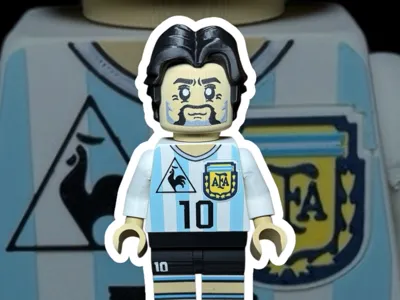 Maradona Argentina Jersey Jumbo 8 1/4" tall
