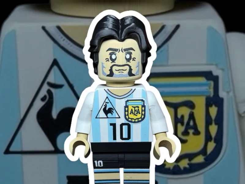 Maradona Argentina Jersey Jumbo 8 1/4" tall
