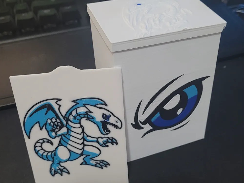 Yu-Gi-Oh! Blue-Eyes White Dragon Deck Case - Free 3D Print Model -  MakerWorld