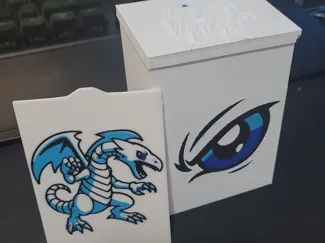 Custodia Mazzo di Yugioh - Drago bianco Occhi blu