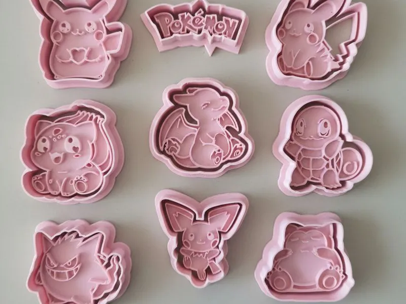 Set Pokémon–Cortadores 3D de Galletas y Plastilina