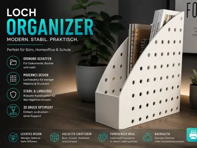 Perforated Organizer / Standing File Holder
