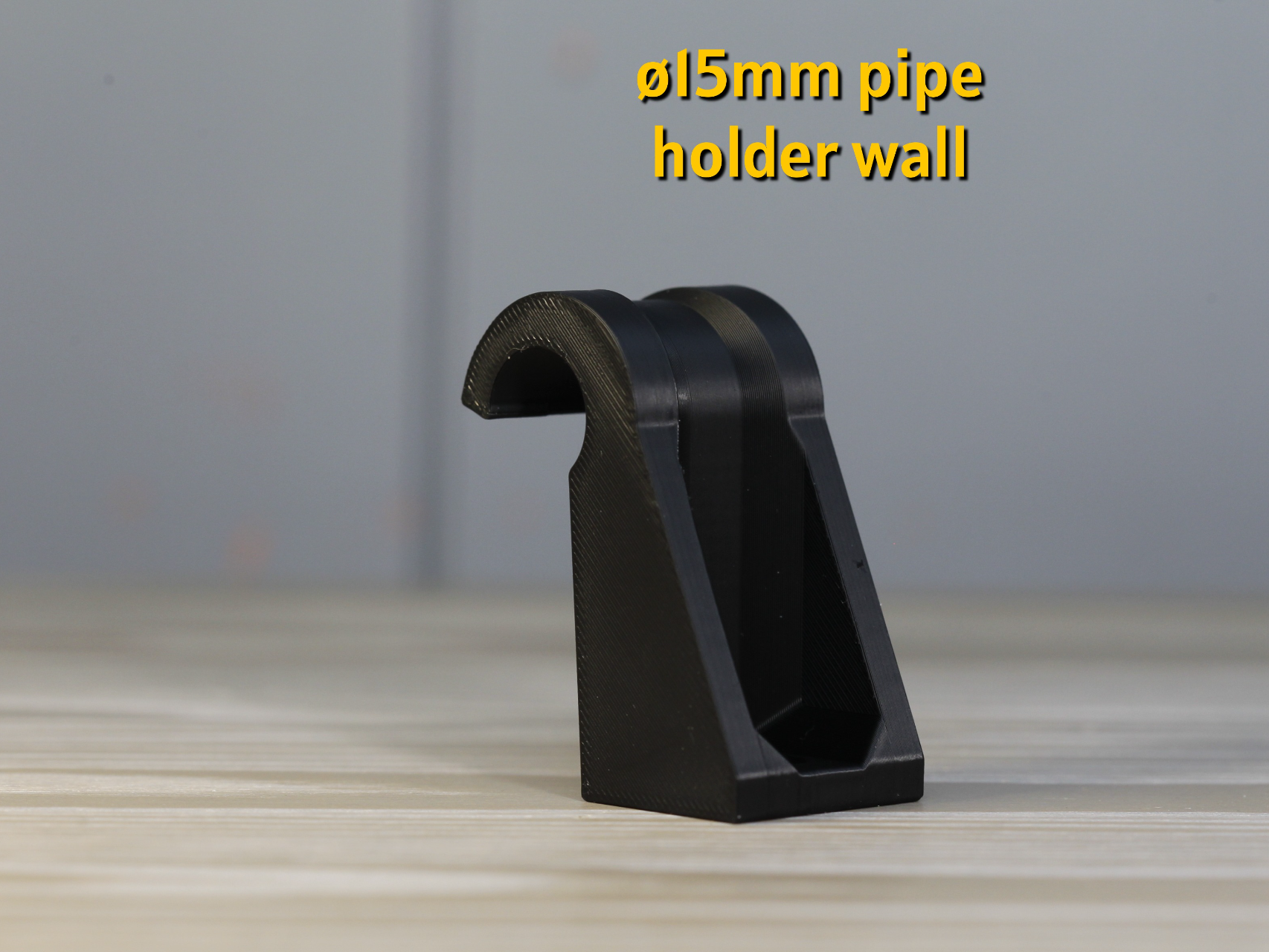 Ø15 mm Pipe Holder – 35 mm offset Wall Mount