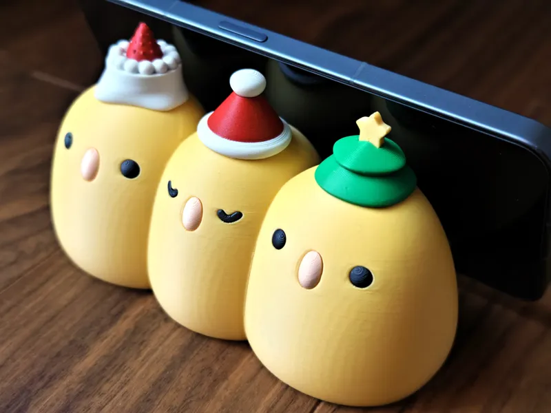 Adjustable chicks phone stand christmas ver.