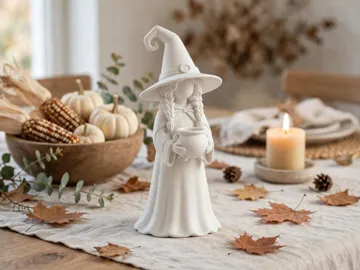 Figura decorativa: Hygge Witch Holding Cauldron Figure — vista de referencia 4