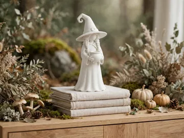 Figura decorativa: Hygge Witch Holding Cauldron Figure — vista de referencia 3
