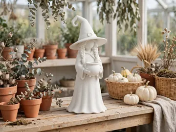 Figura decorativa: Hygge Witch Holding Cauldron Figure — vista de referencia 5