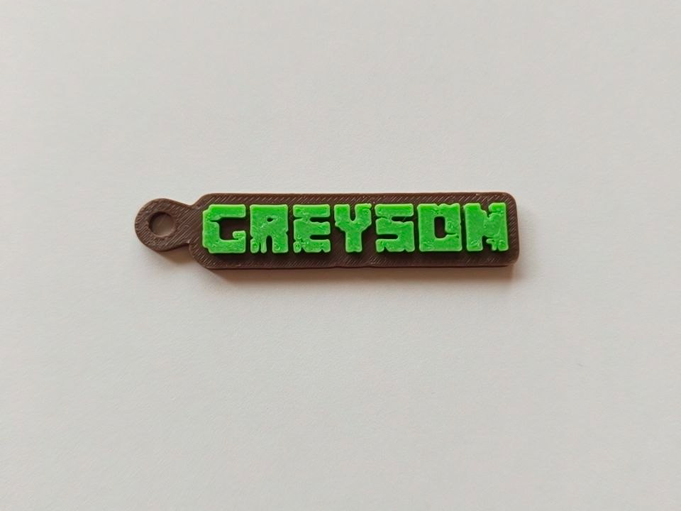 Greyson llavero personalizado Minercraft