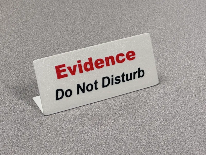 Evidence Tag - Do Not Disturb