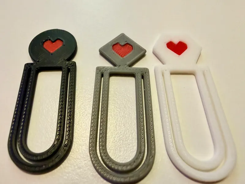 Heart Emoji Paperclip & Bookmark 3-Pack Fast Print