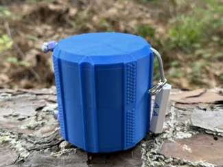 Tough Tethered EDC Container w/ AA Battery Insert
