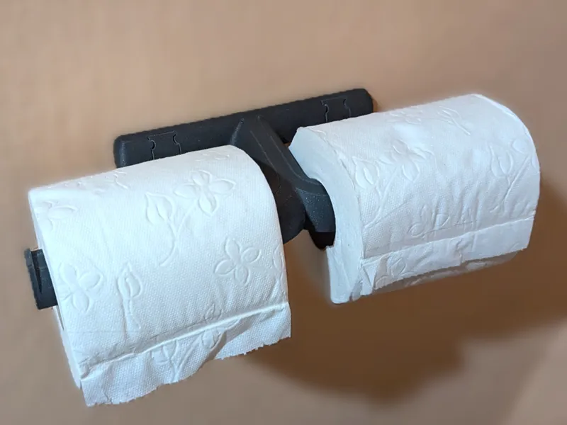 Support porte papier toilette double