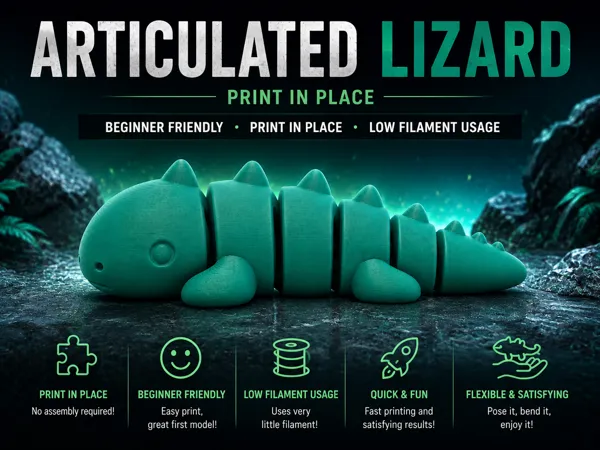 Lézard articulé flexible