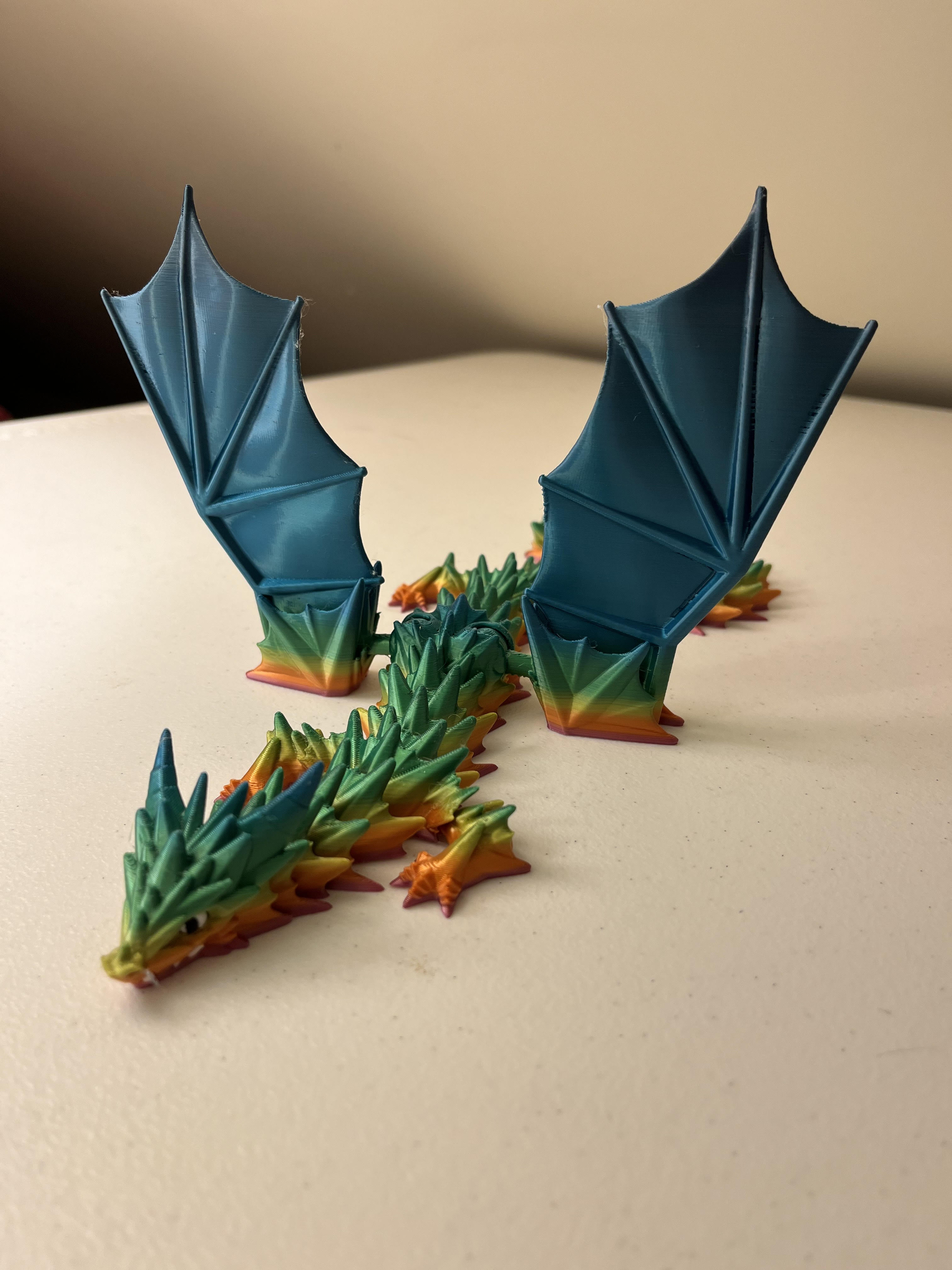 3D модель Spinecleaver — 3D-друкований артикульований дракон з крилами | Фігурка Львів — 3D друк Львів