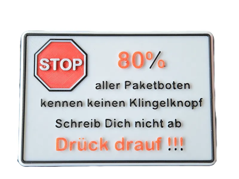 Haustürschild Paketbote