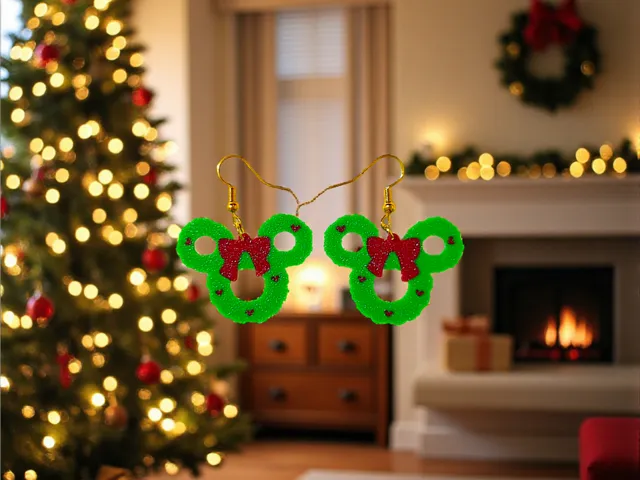 Minnie wreath earrings