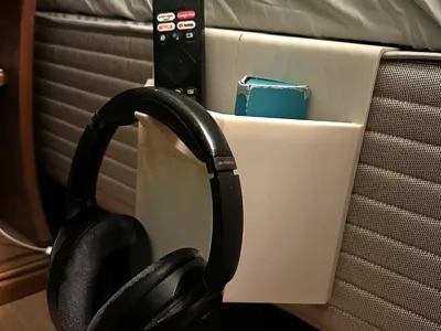 Bedside Organizer with Headphone Hook