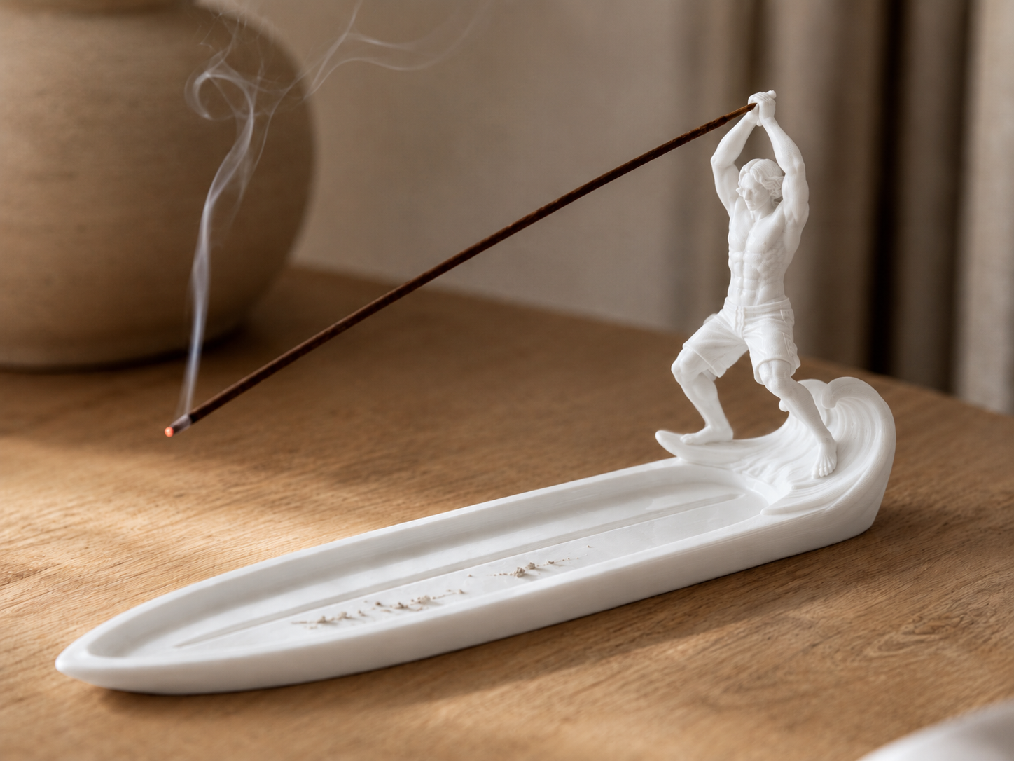 Surfer Wave Incense Holder