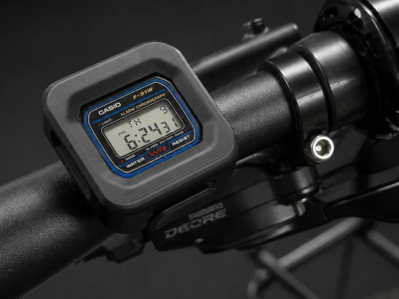 Bike mount for watch (Casio F91-W)