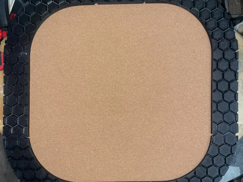 Honeycomb corkboard frame