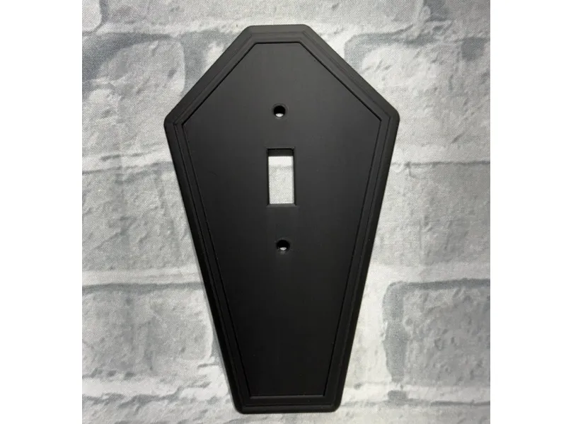 Gothic Coffin Light Switch Cover Wall Plate, Short