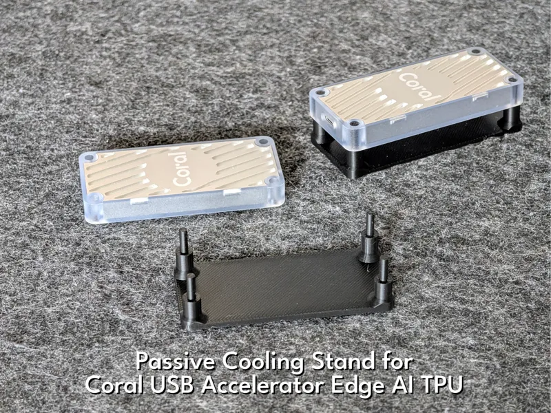 Passive Cooling Stand for Coral USB Accelerator
