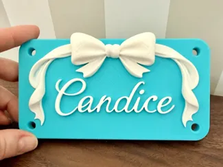 Bicycle bow license plate (BLANK)