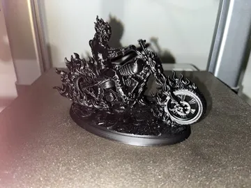 Figura decorativa: Marvel Ghost Rider Miniature with Hellcycle — vista de referencia 4