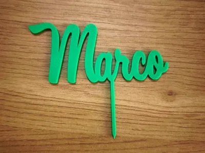 Marco name cake topper