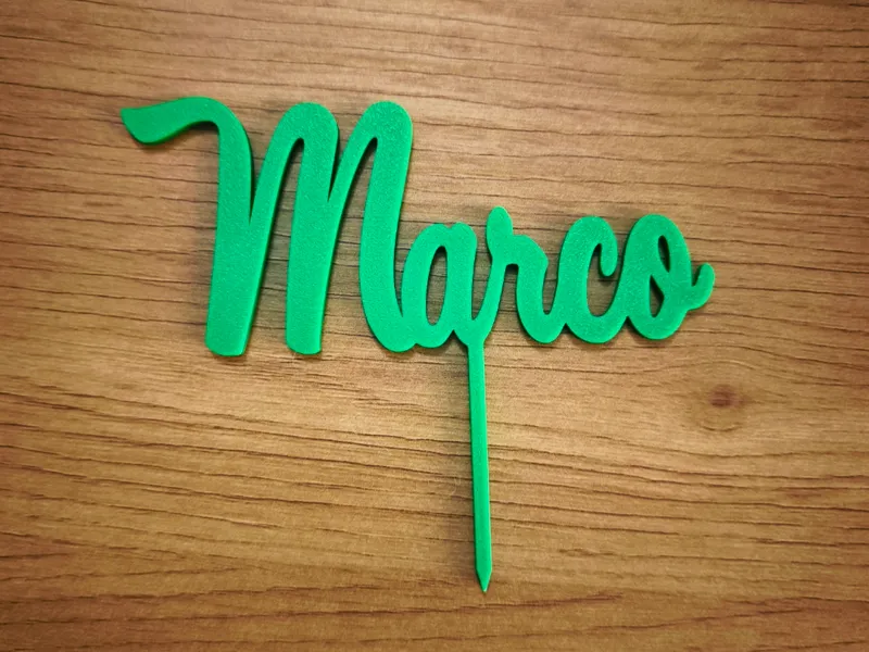 Topper per torte nome Marco