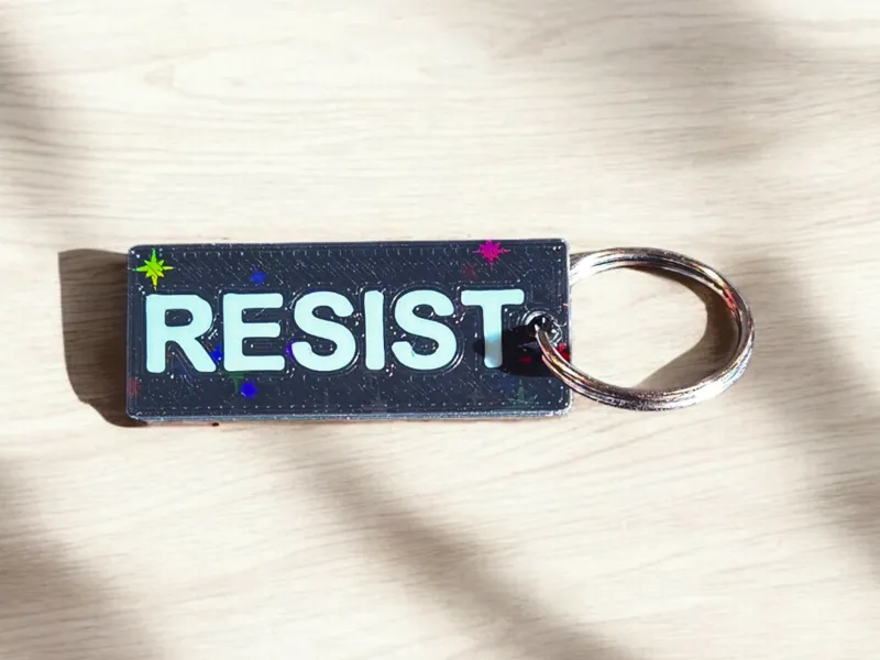 "RESIST" Keychain