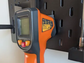 Infrared thermometer hanger holder for Ikea Skadis