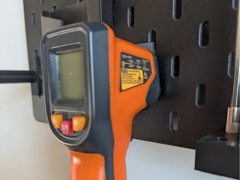 Infrared thermometer hanger holder for Ikea Skadis