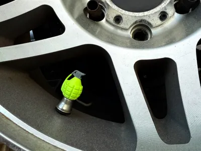 Valve Stem Caps : Hand Grenade