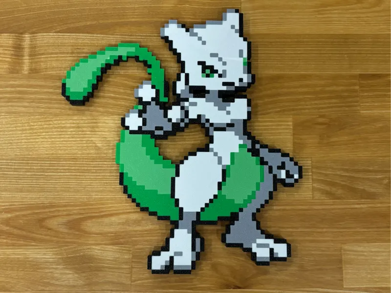 Shiny Mewtwo Pixel Art