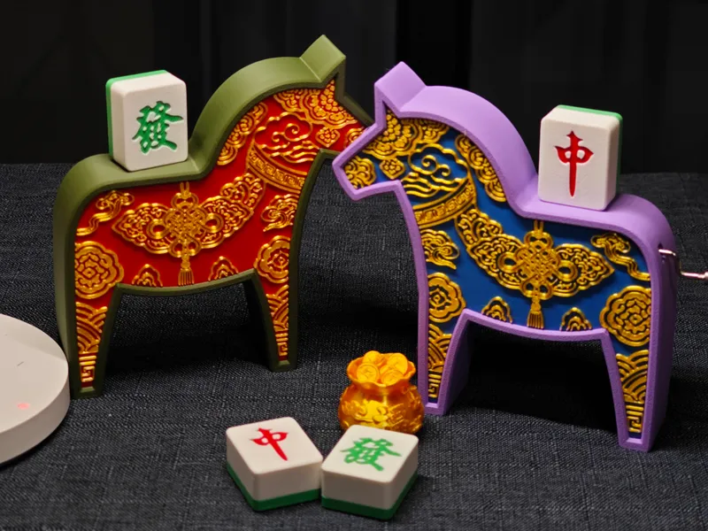 Mahjong tiles: Fa, Red Center, and Lucky Bag